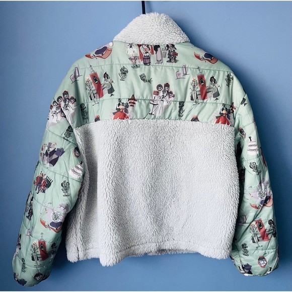 Disney Parks Haunted Mansion Puffy Puffer Sherpa Jacket - Picture 2 of 5